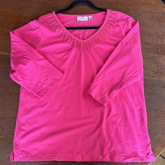 Quarter Factory Pink Sunbust Top Size Large - Picture 3 of 11